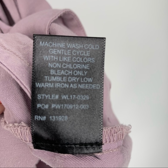 NWT Wishlist Apparel Lavender Off-Shoulder Tunic - Picture 6 of 7